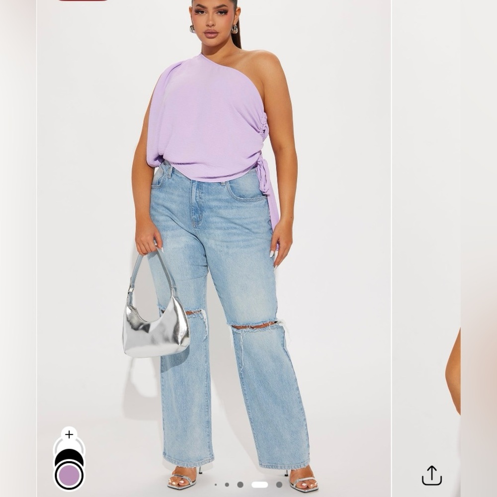 Fashion Nova Off the Shoulder Purple Blouse